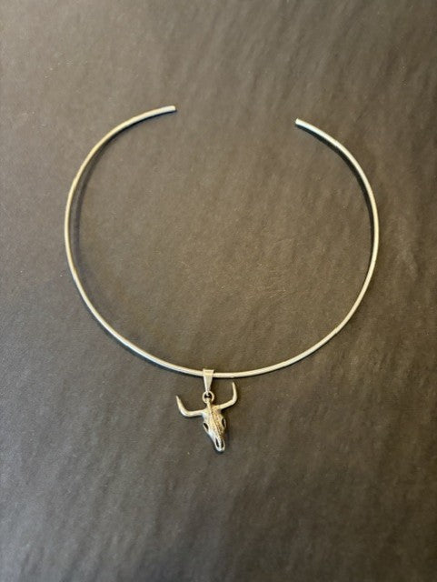 Silver Longhorn Choker