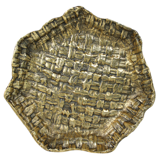 Basket Weave Tray, Brass