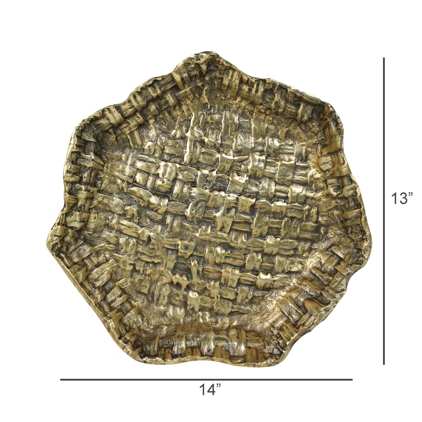 Basket Weave Tray, Brass