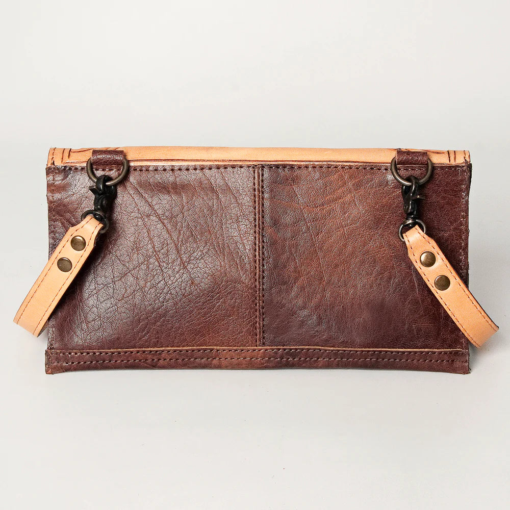 Crossbody Genuine Western Leather Women Bag-Light Brown