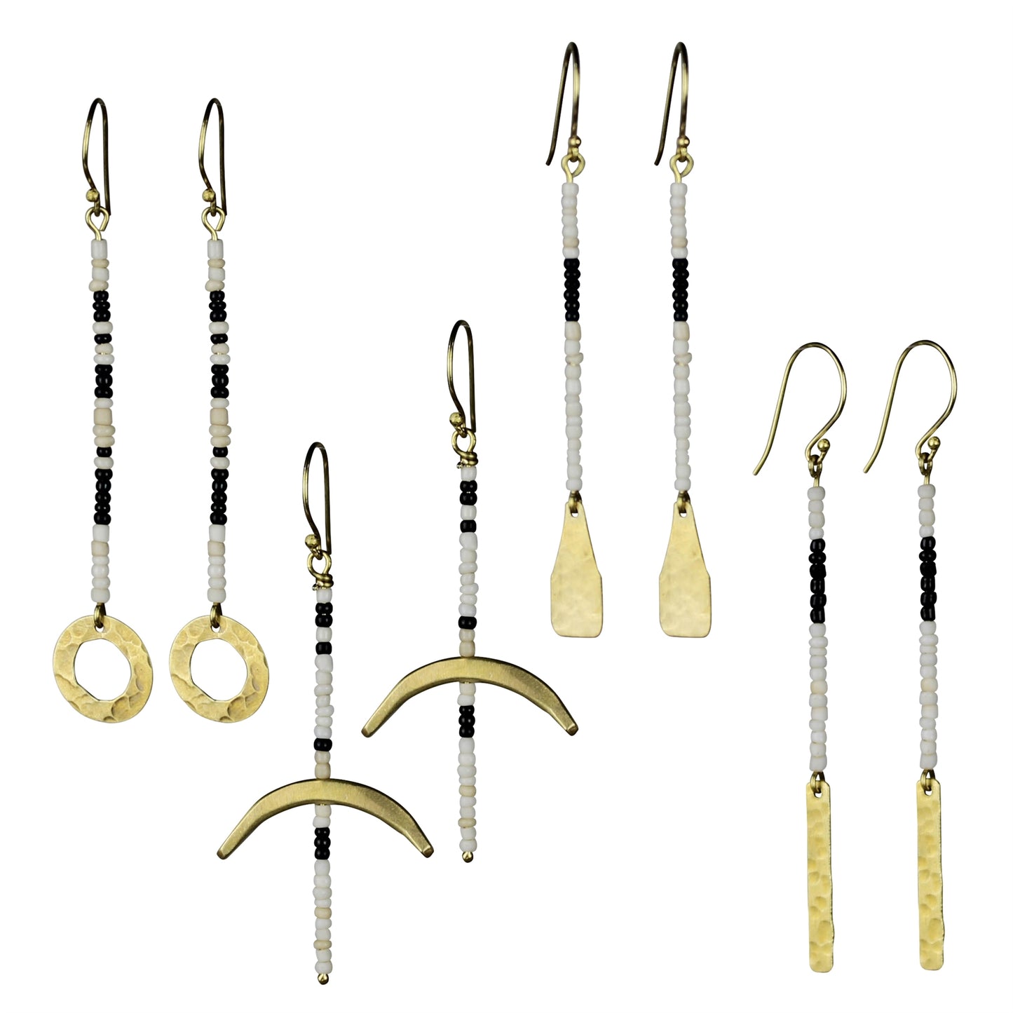QUAY BEADED EARRING, BLACK