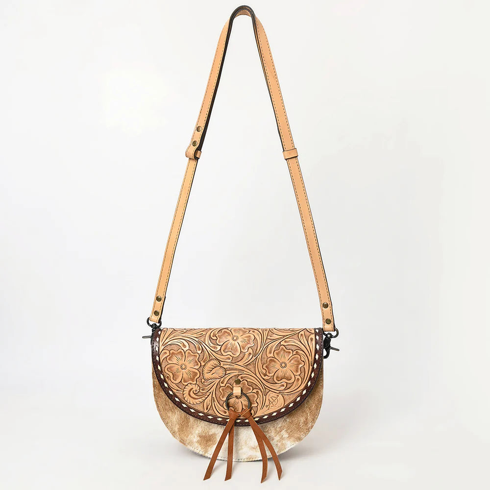 Crossbody Genuine Western Leather Women Bag-Round
