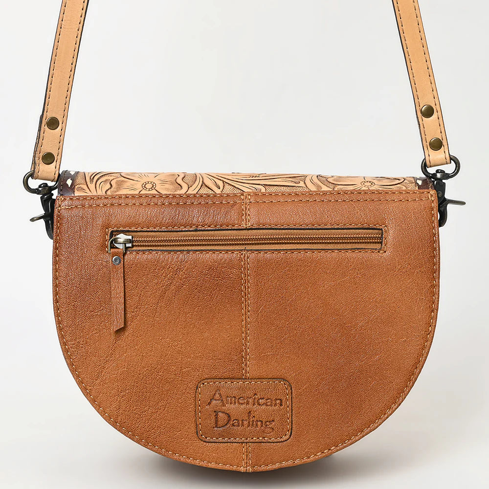 Crossbody Genuine Western Leather Women Bag-Round