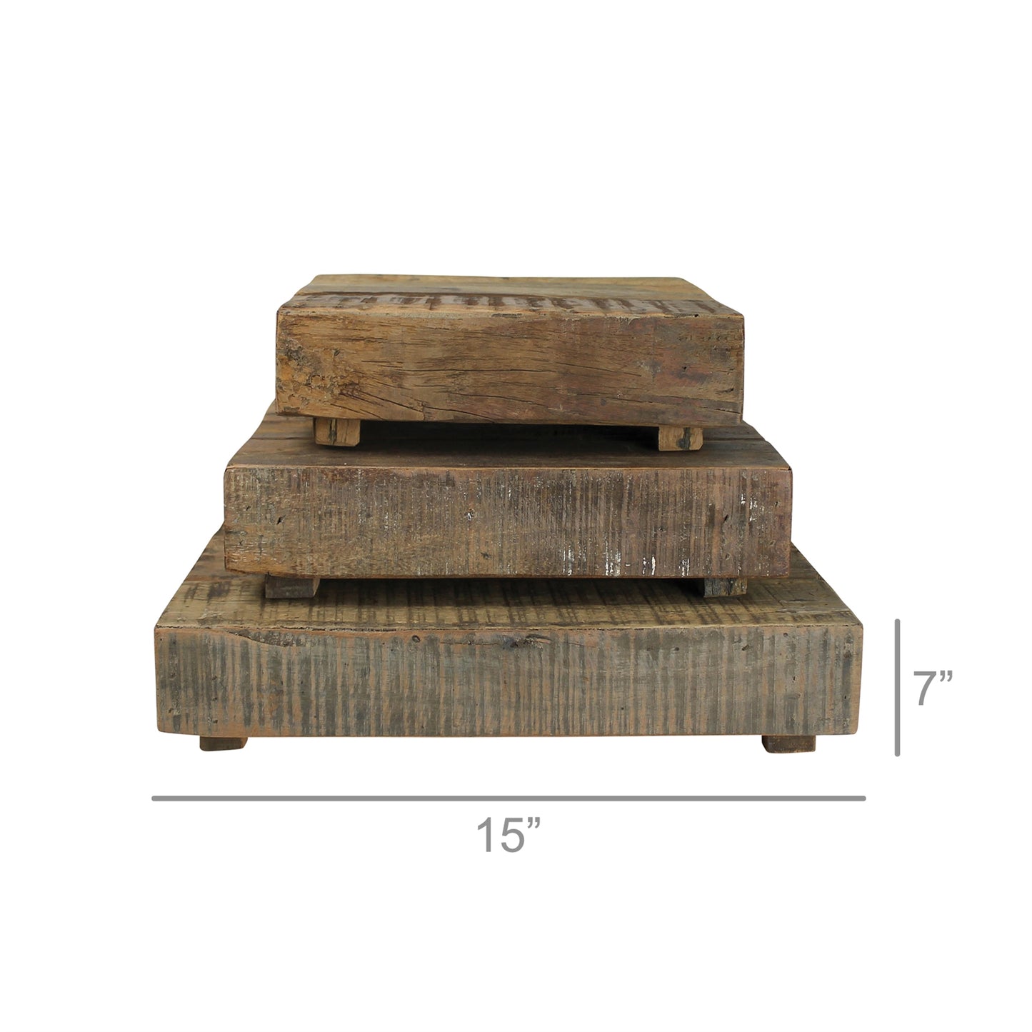Lincoln Risers, Wood, Square