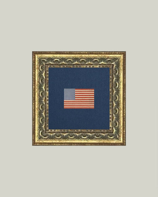Gingham Flag Antique Art-6x6