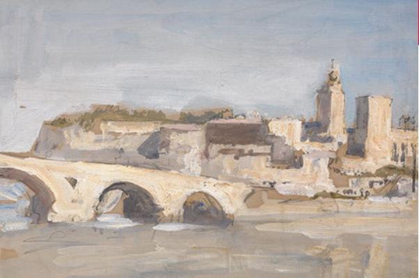 City with Bridge Artwork