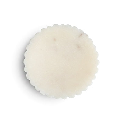 White Marble Soap Dish w/ Grooving - White
