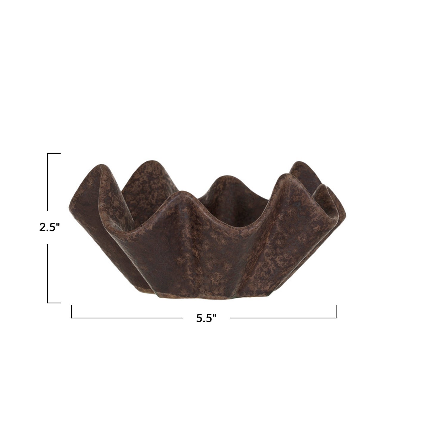 Stoneware Pleated Dish (Each One Will Vary)