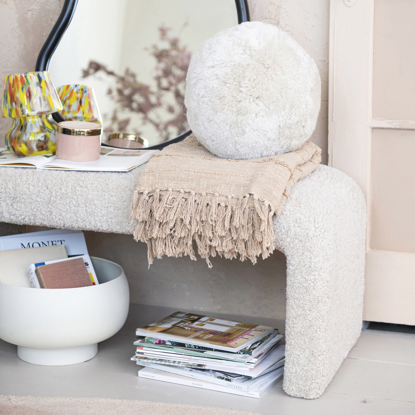 Stonewashed Woven Cotton Slub Throw