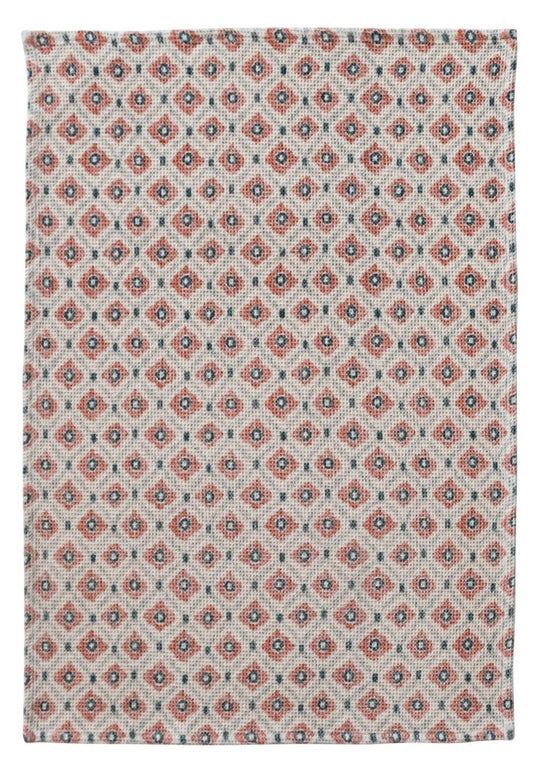 Cotton Waffle Weave Printed Kitchen Towel with Pattern, 2 Styles