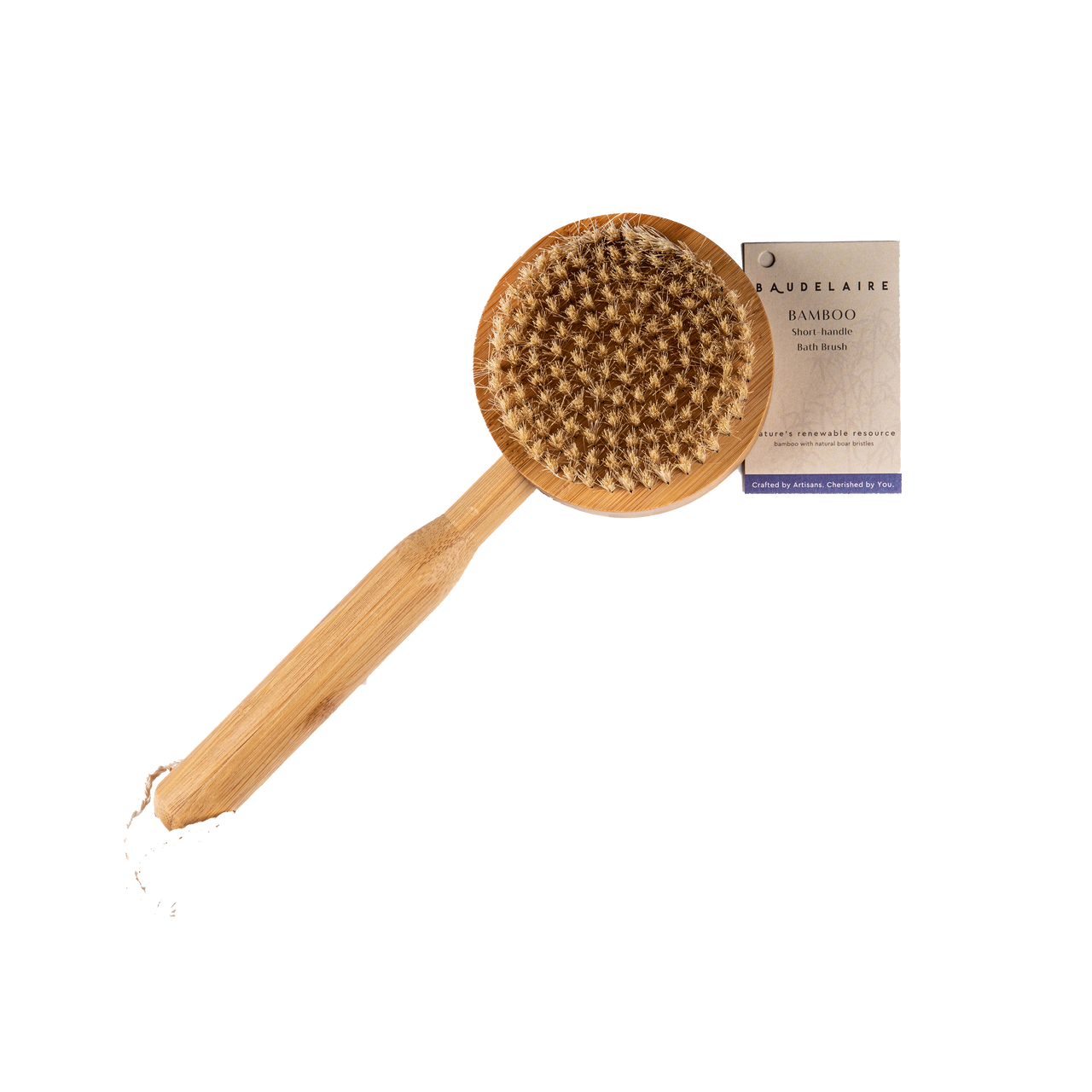 Bamboo 10" Short-Handle Bath Brush