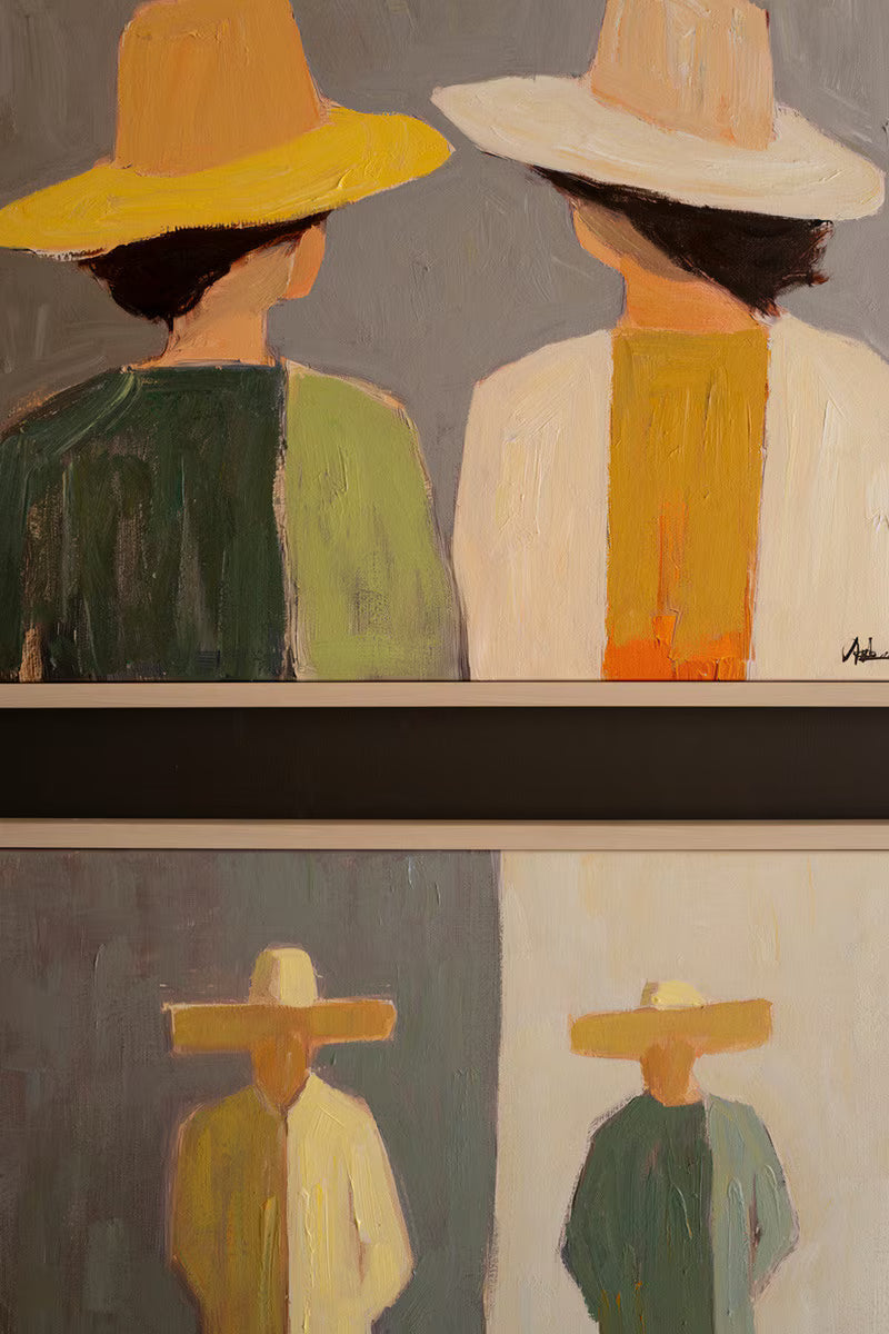 Men & Women in Hats Paintings