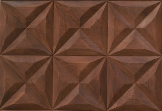 Clover Teak Wall Panel