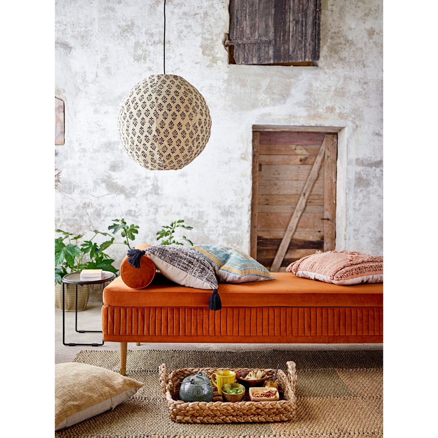 Embroidered Pillow with Applique & Fringe