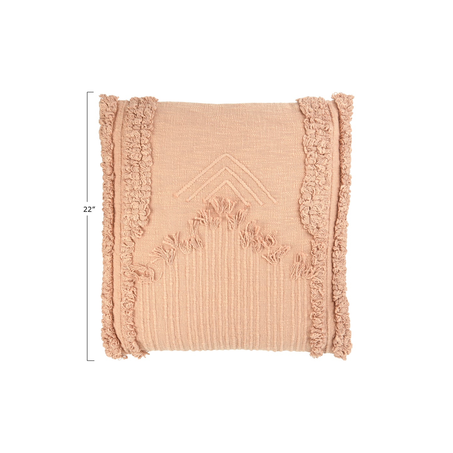 Embroidered Pillow with Applique & Fringe