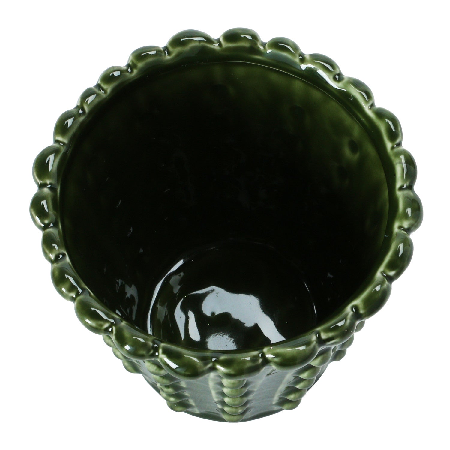 hobnail planter pot Stoneware Hobnail Planter Green