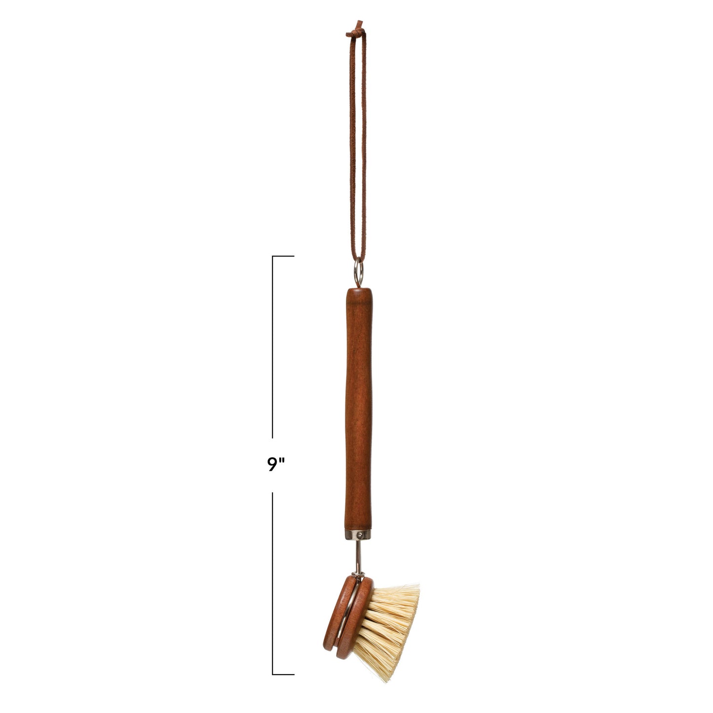 Beech Wood Brush with Leather Tie