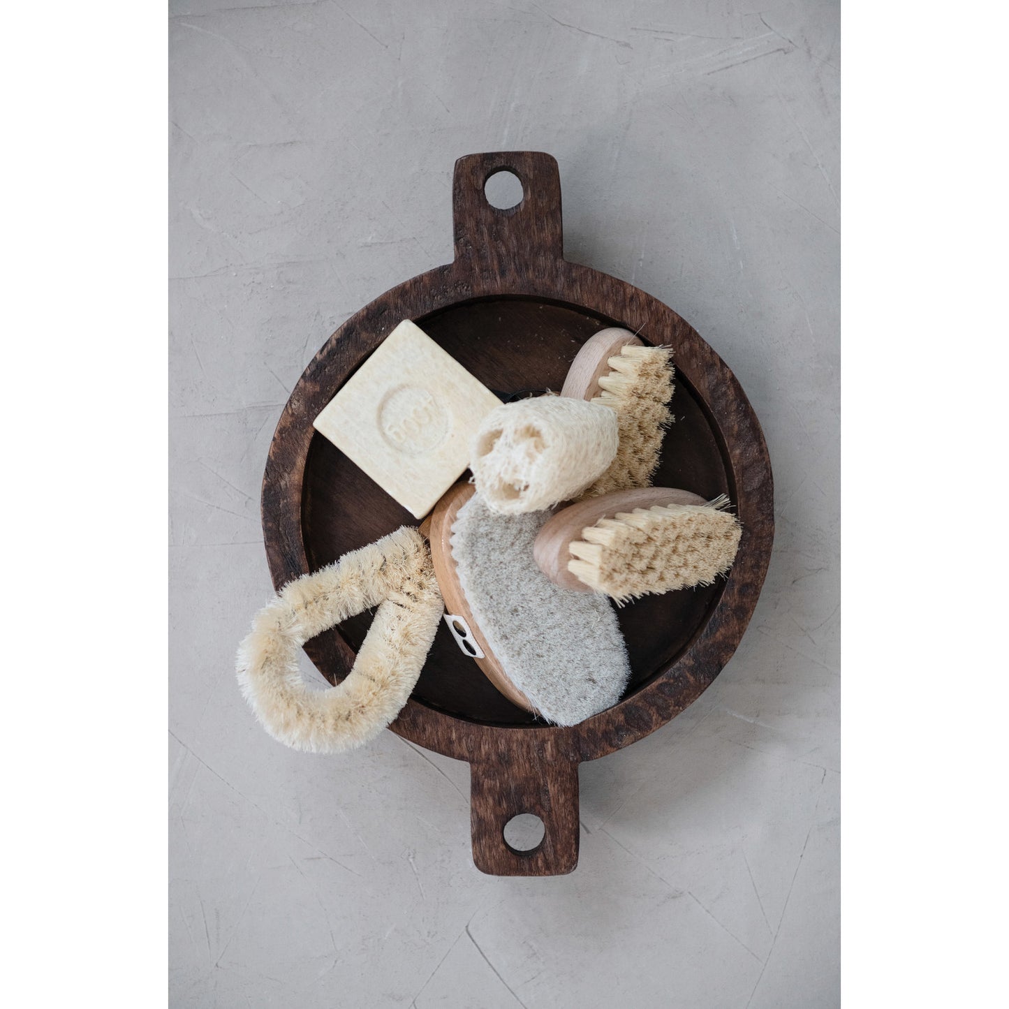 Loofa Brush with Cotton Rope Hanger