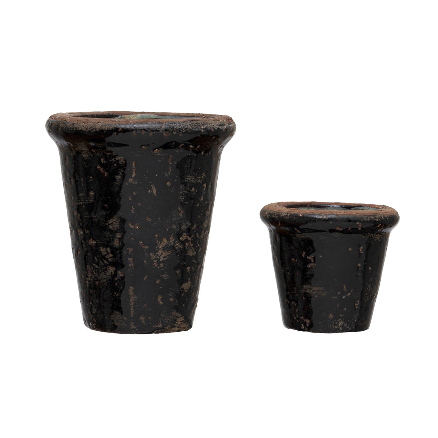Black Terra-cotta Planter