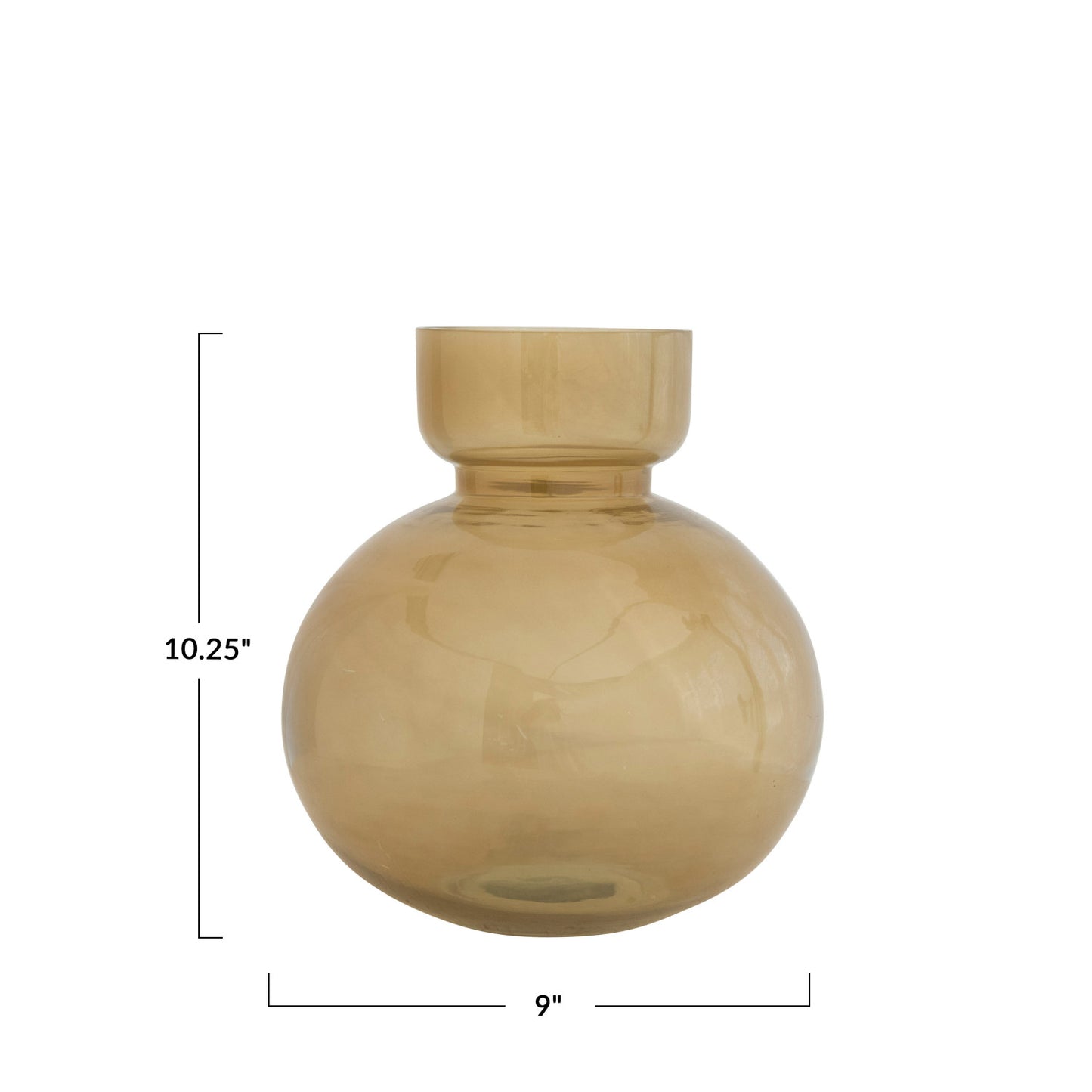 Glass Vase, Olive Color