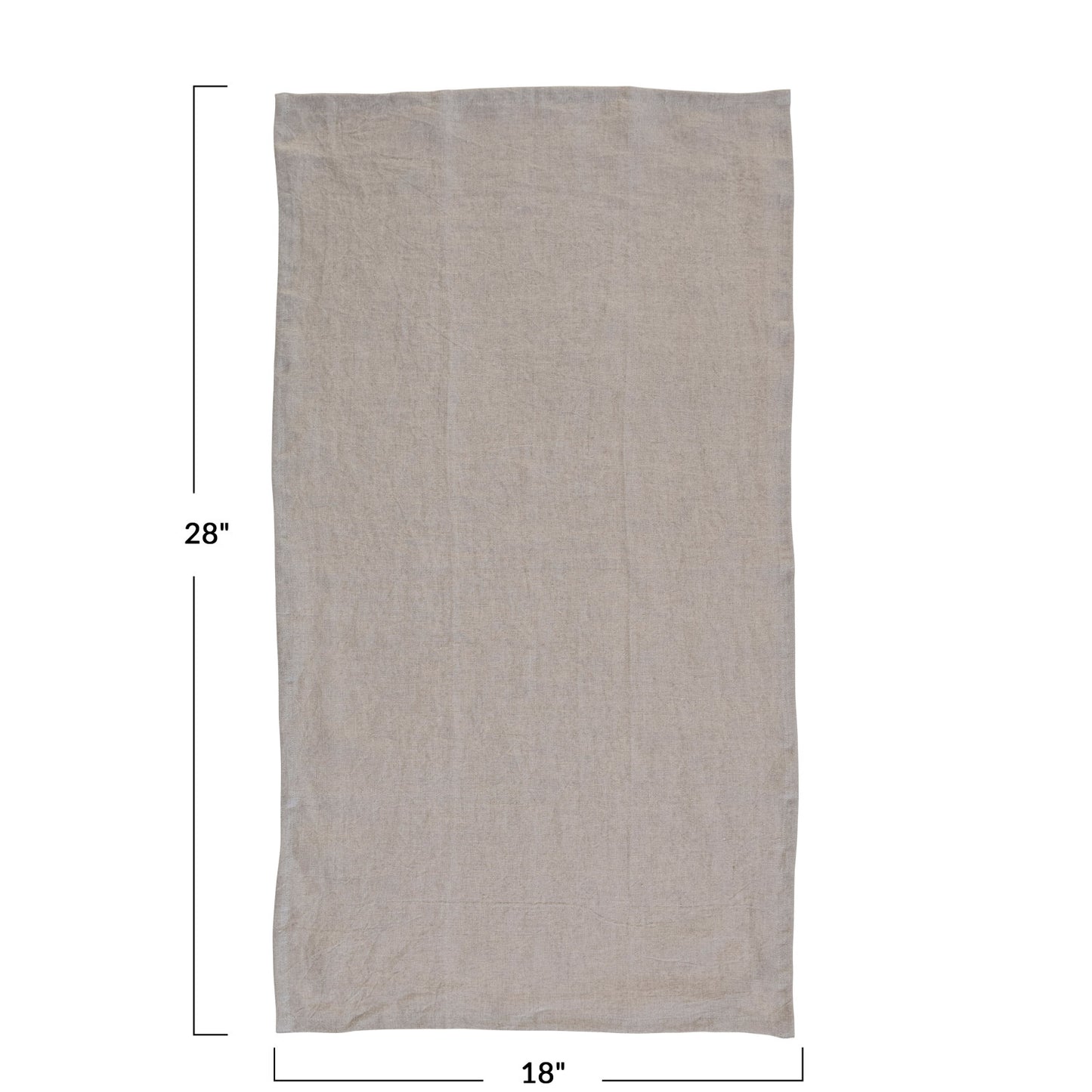 28"L x 18"W Stonewashed Linen Tea Towel