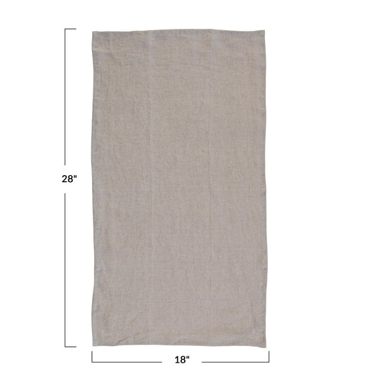 28"L x 18"W Stonewashed Linen Tea Towel