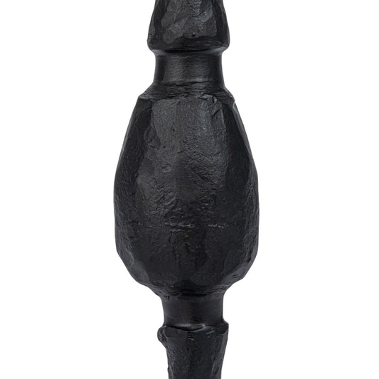 Hand-Forged Cast Iron Taper Holder, Black