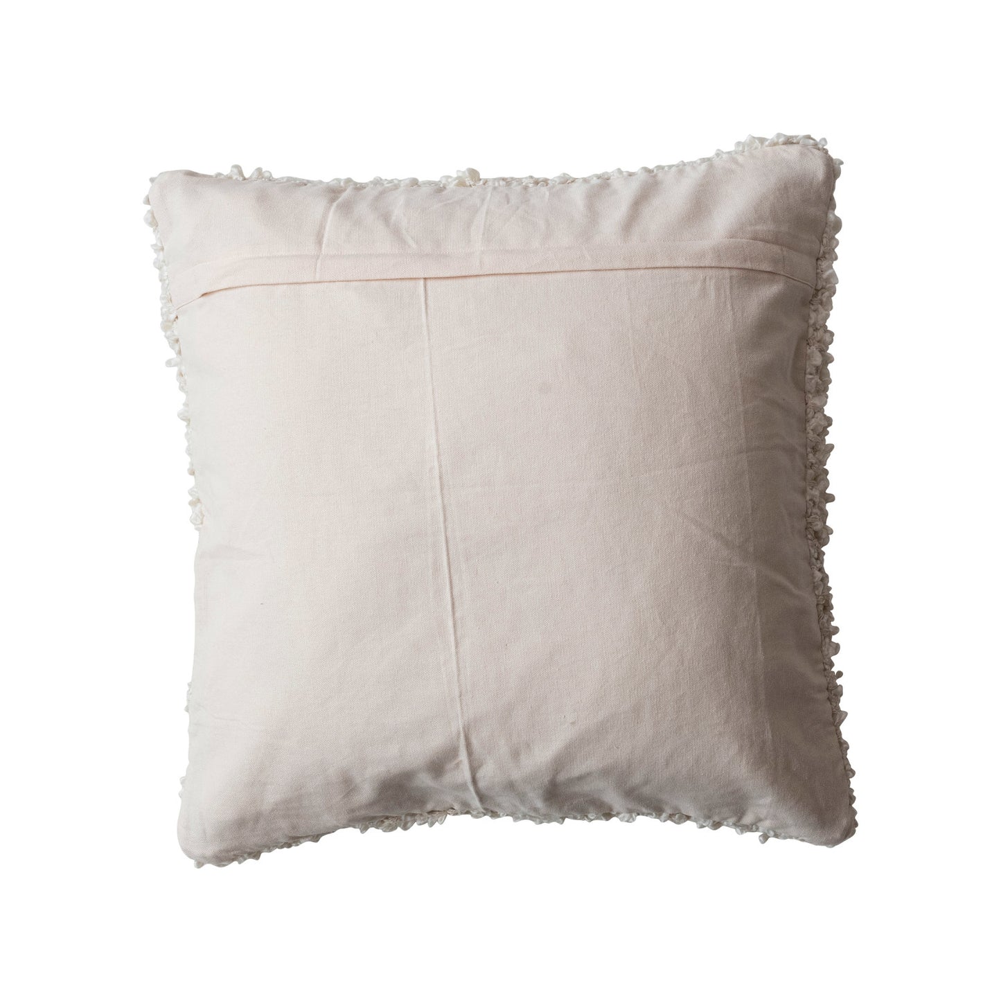 20" Square Woven Cotton Blend Bouclé Pillow