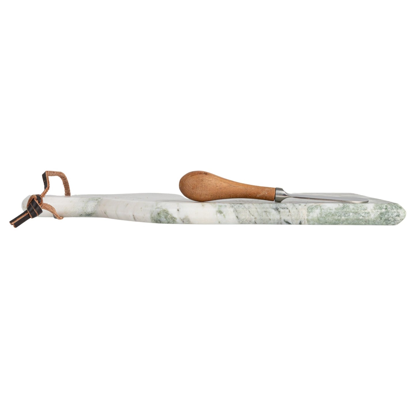 Marble Cheese/Cutting Board w/ Canape Knife-Green