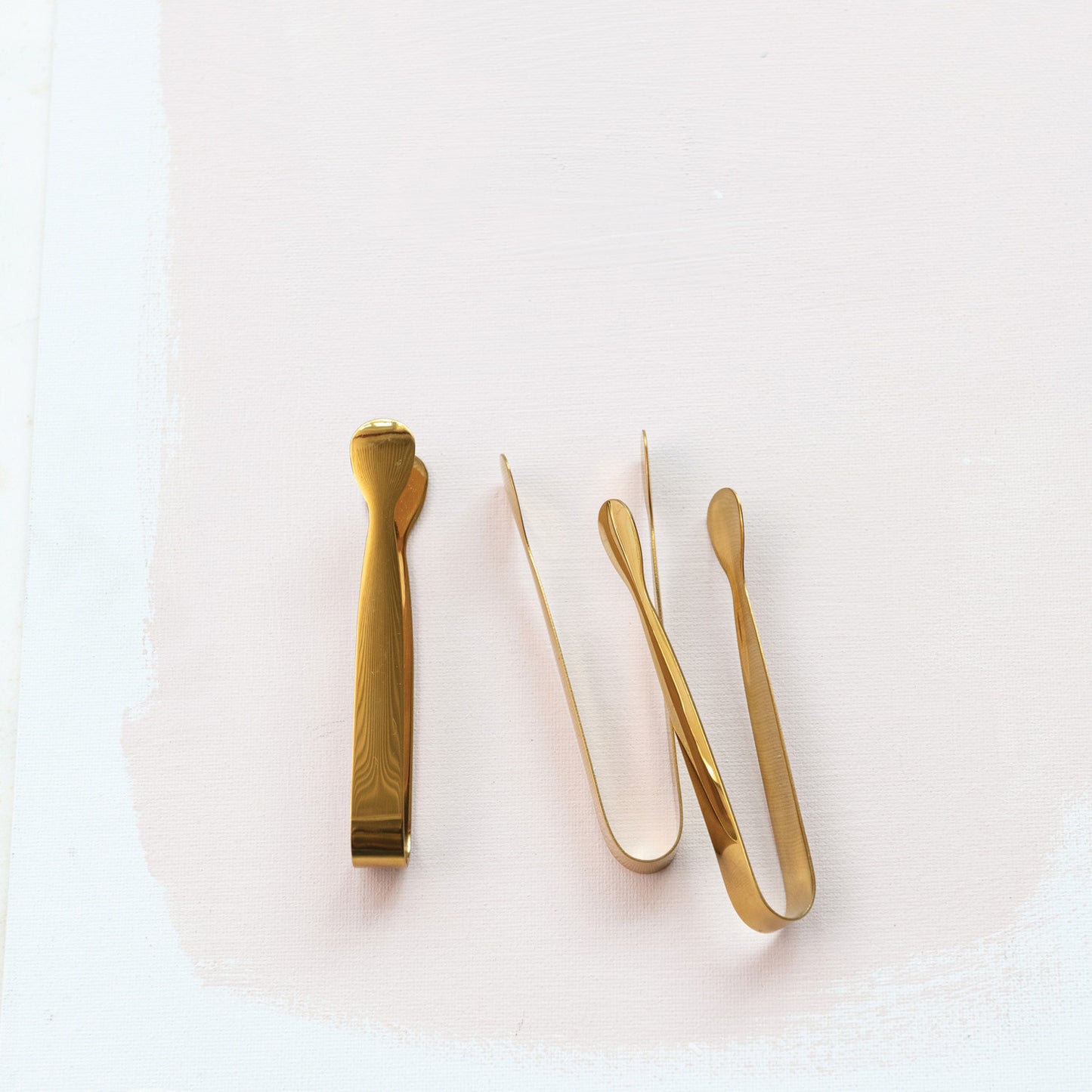 Stainless Steel Ice Tongs, Gold Finish