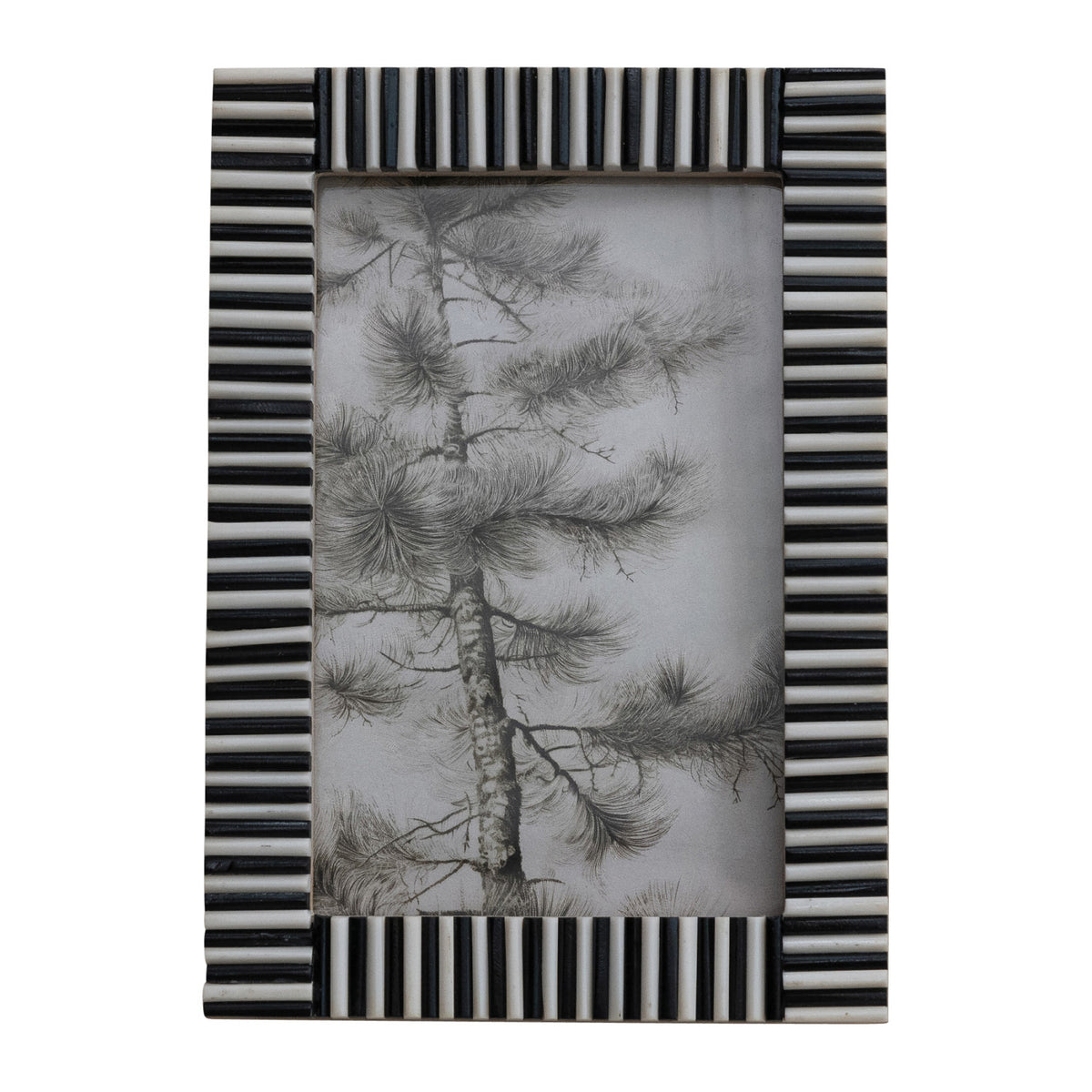Ribbed Photo Frame, Black & White
