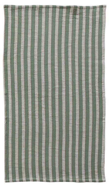 Woven Cotton Double Cloth Striped Tea Towel, 3 Colors
