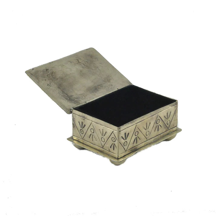 RECTANGLE BOX W- ROUND TURQ.