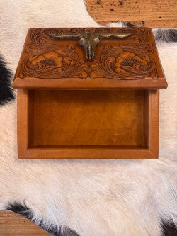 Hand-Carved Leather Box