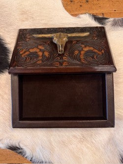 Hand-Carved Leather Box