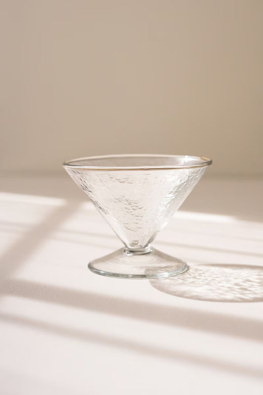 Hammered Glass Martini Glass