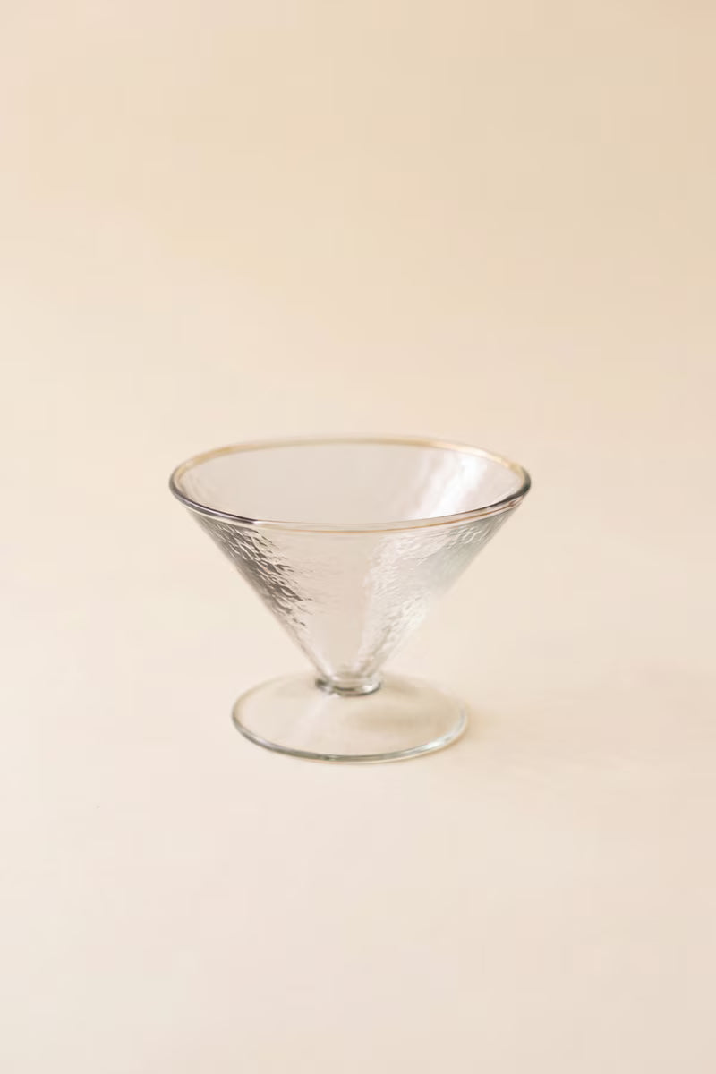 Hammered Glass Martini Glass