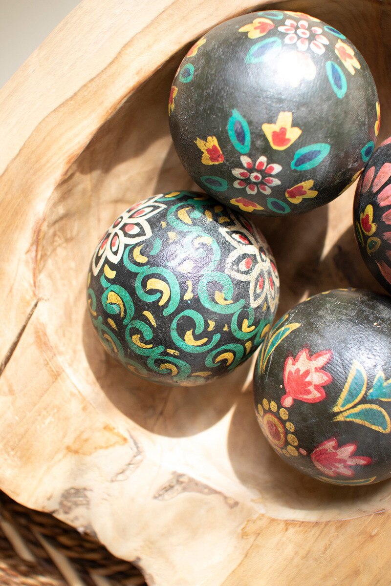 Hand Painted Wooden Spheres