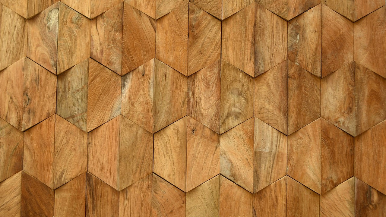 Honeycomb Teak Wall Panel