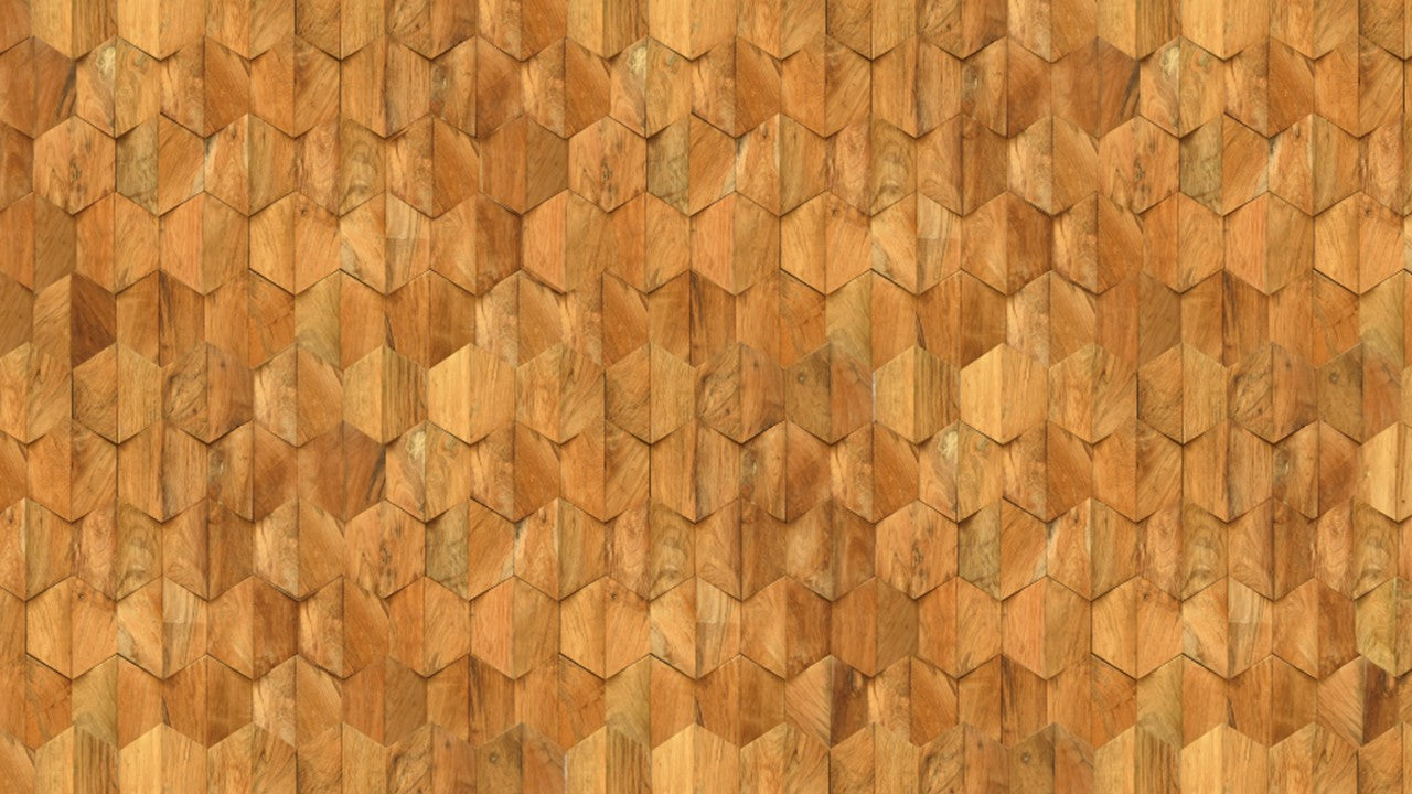 Honeycomb Teak Wall Panel