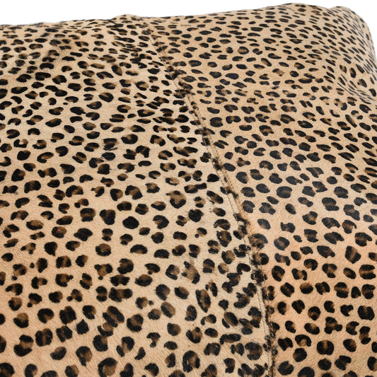 DV Leopard Hide Pillow - Camel/Black/ 20"x20"