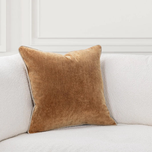 Heirloom Velvet Pillow - Turmeric/ 18"x18"