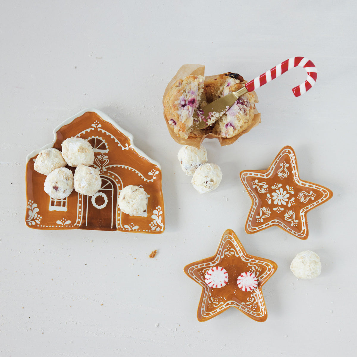 Stainless Steel Spreader with Resin Candy Cane Shaped Handle
