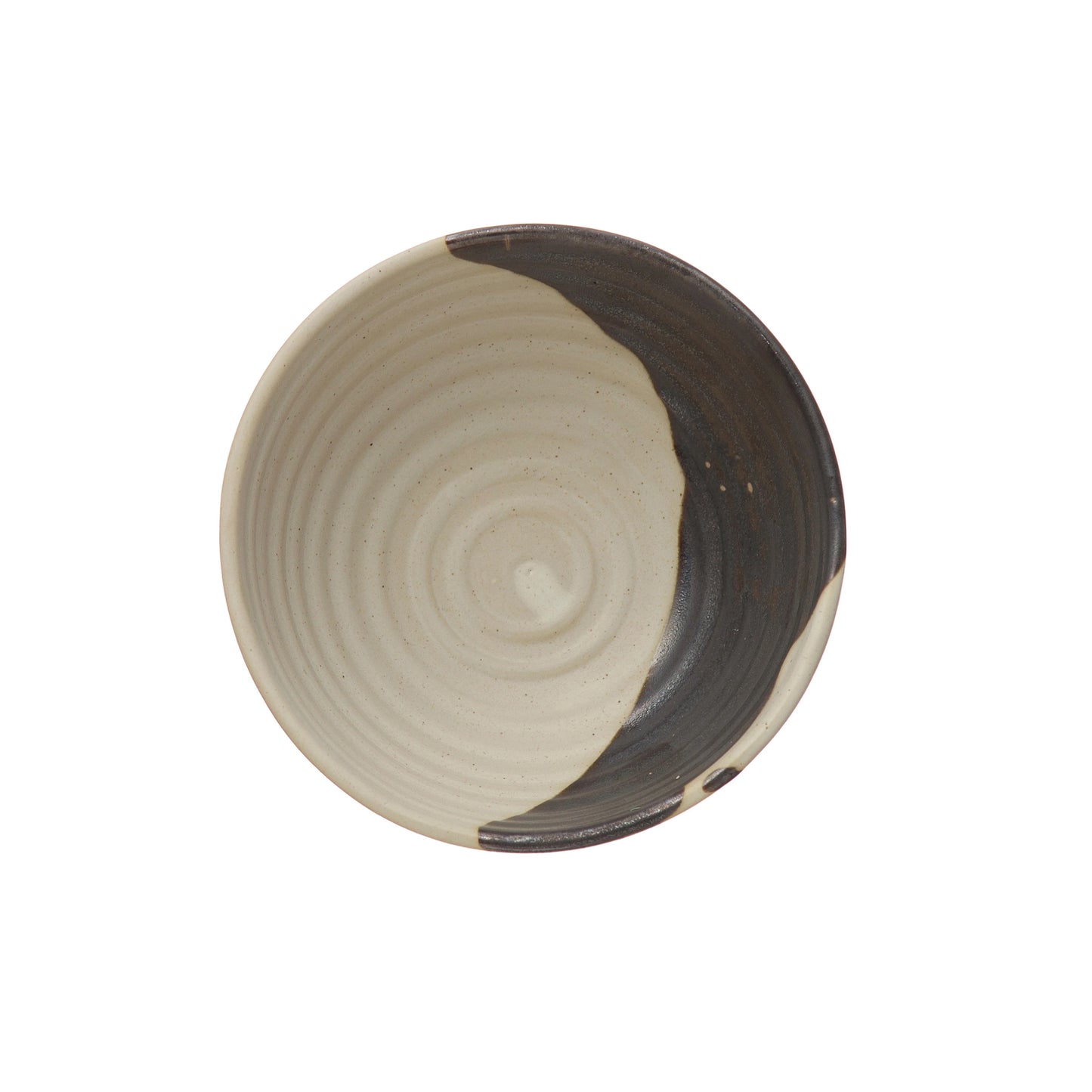 Hand-Painted Stoneware Bowl, Reactive Glaze
