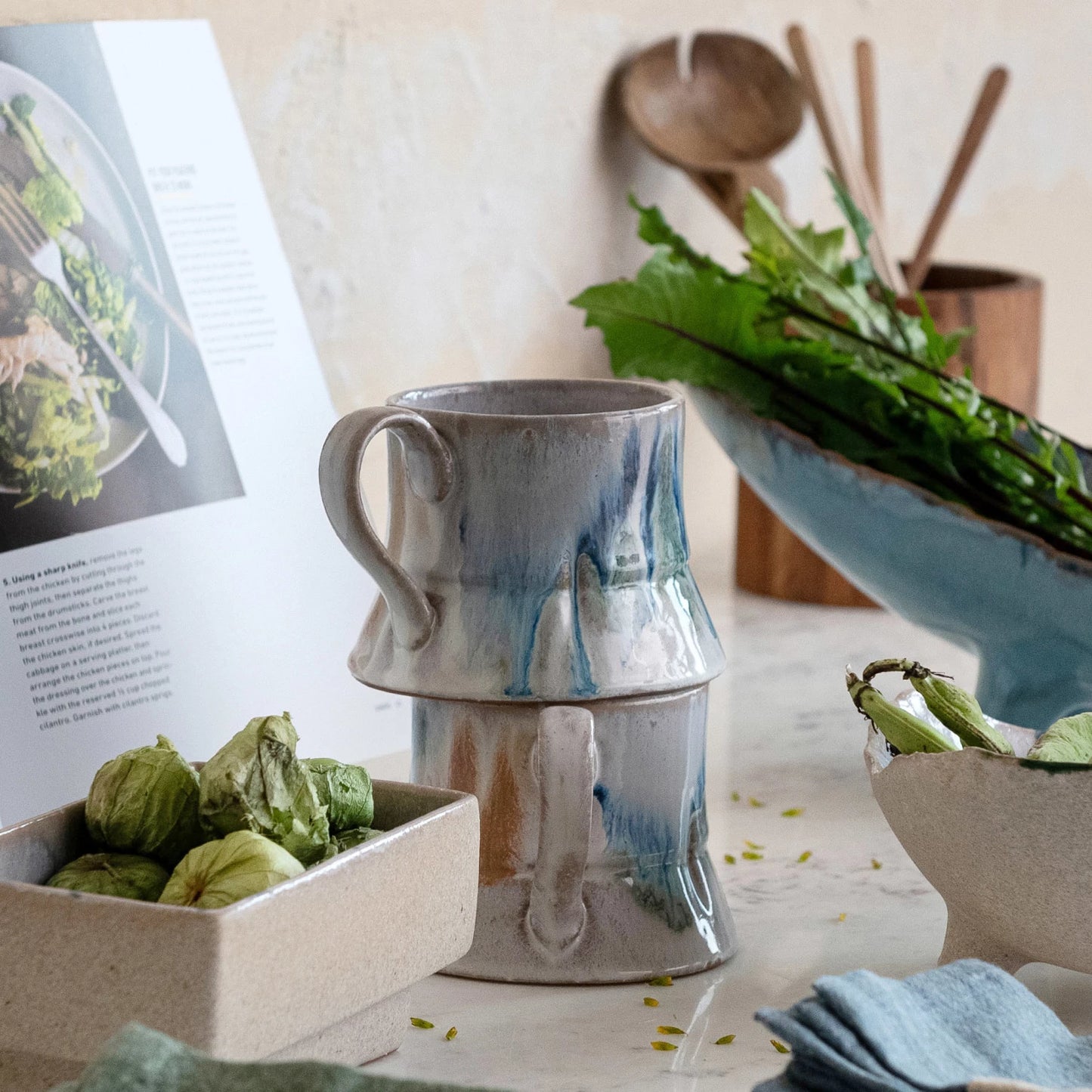 Stoneware Mug, Reactive Glaze