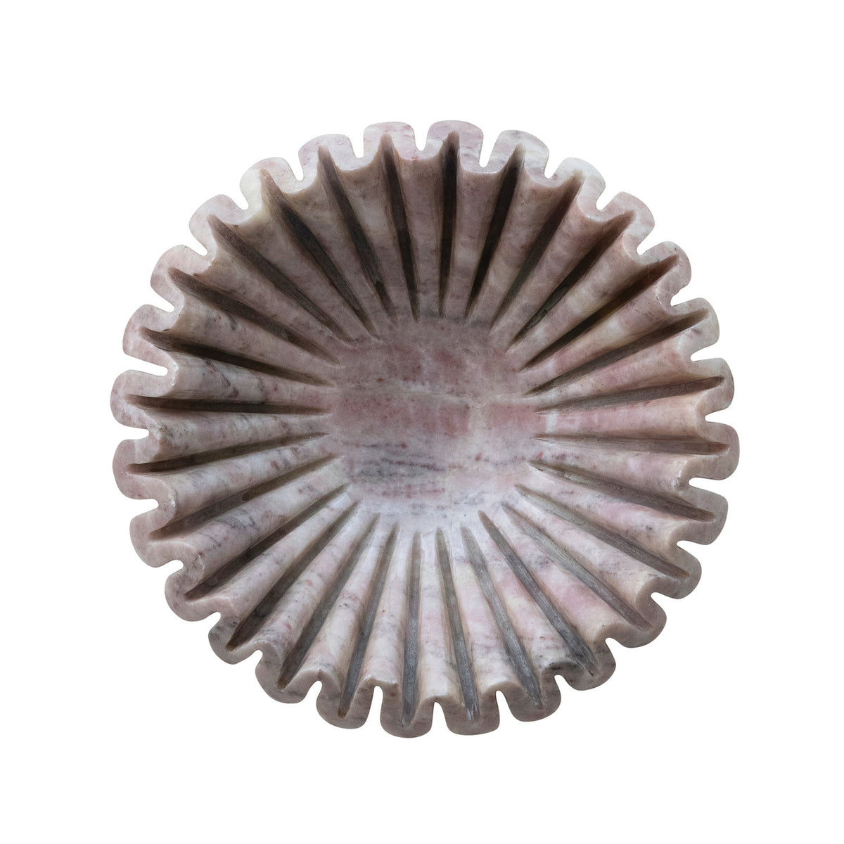 Marble Fluted Dish, Pink