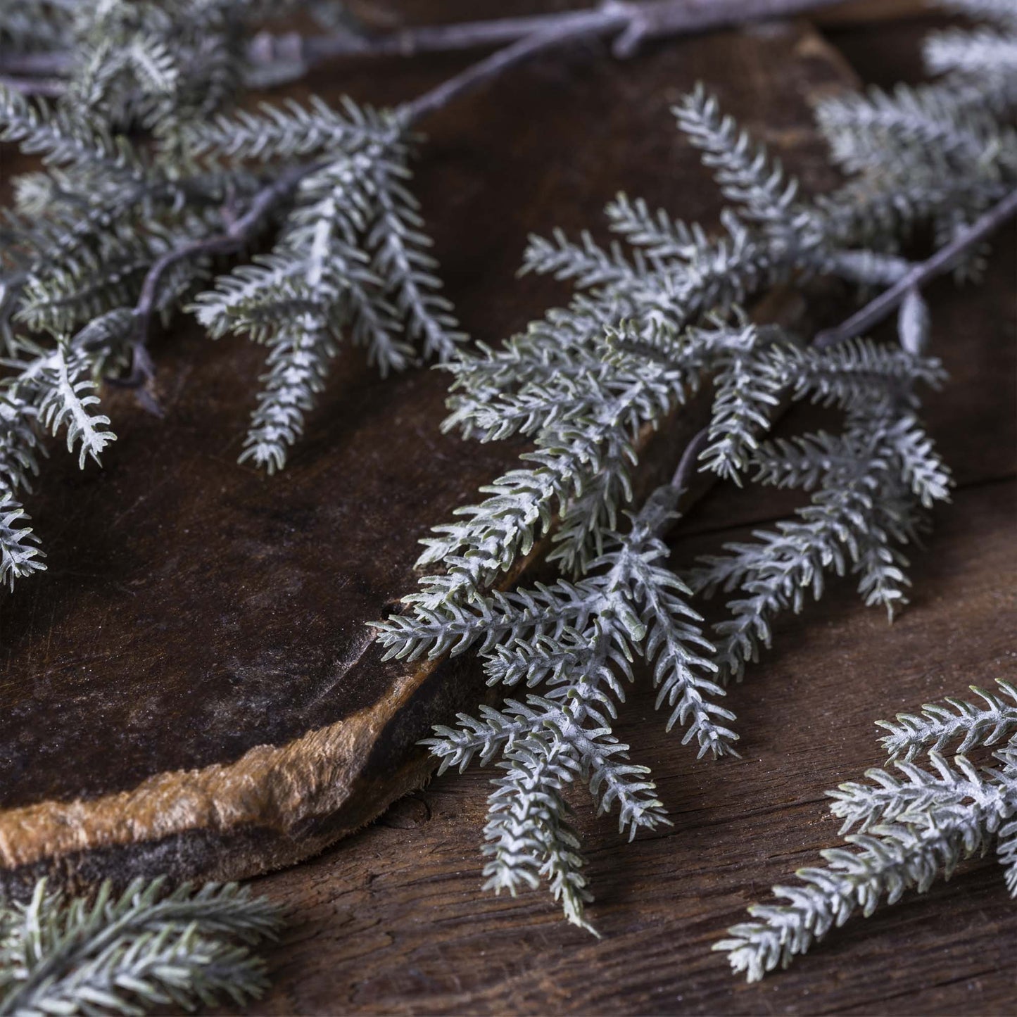 ARTIFICIAL PINE BRANCH, FROST