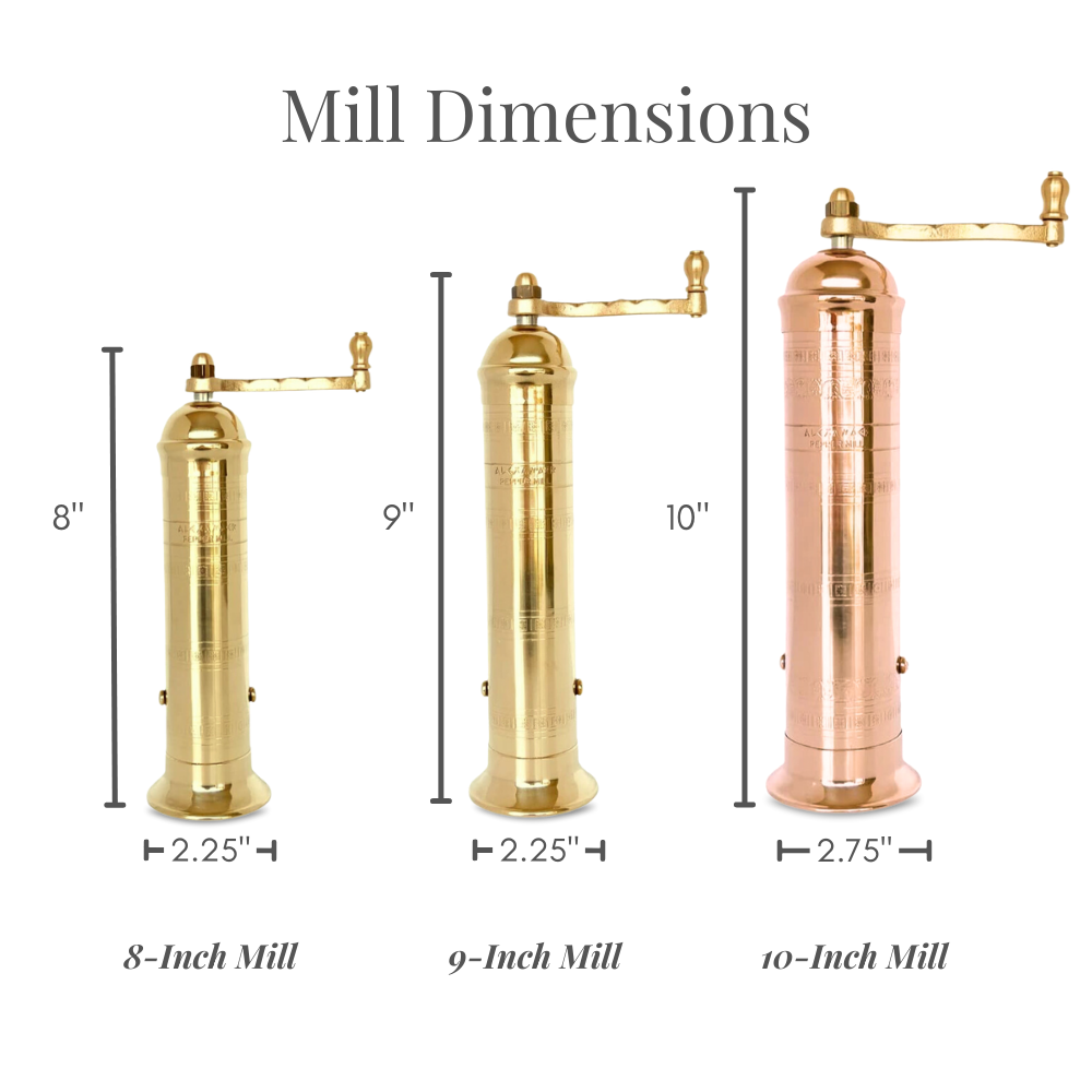The Original Greek Salt Mill - 8"