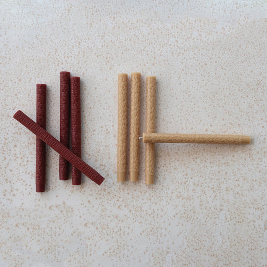 Unscented Animal Print Pattern Taper Candles in Box, Set of 2