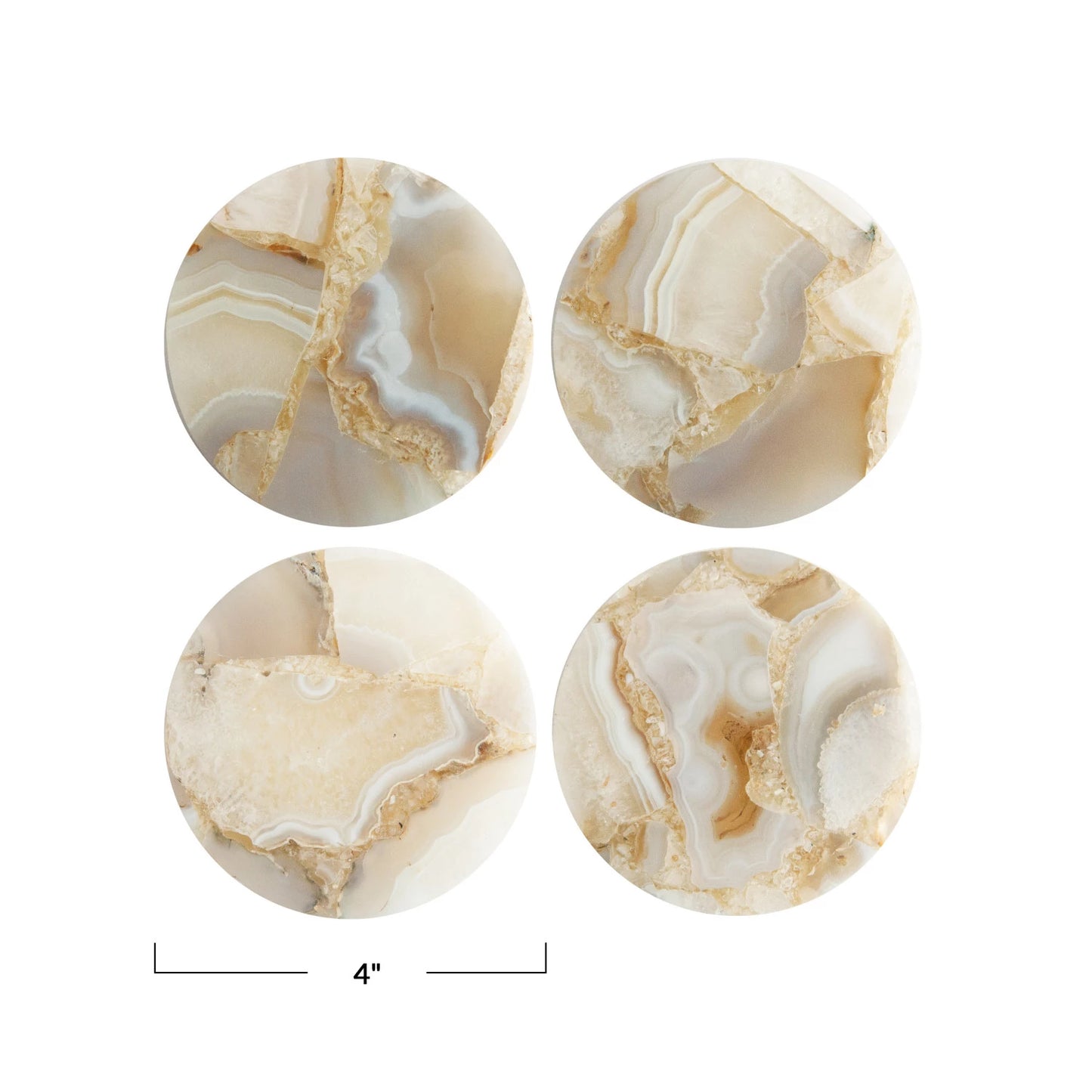 Agate Coasters, Natural